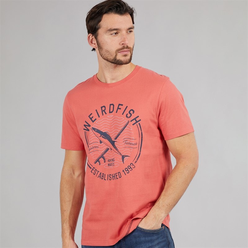 Weird Fish Mens Judson Graphic T-Shirt Nantucket