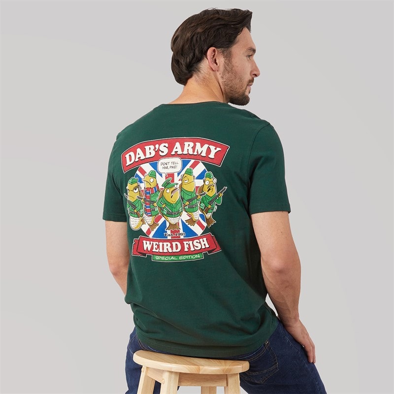 Weird Fish Mens Dabs Artist T-Shirt Beetle Green