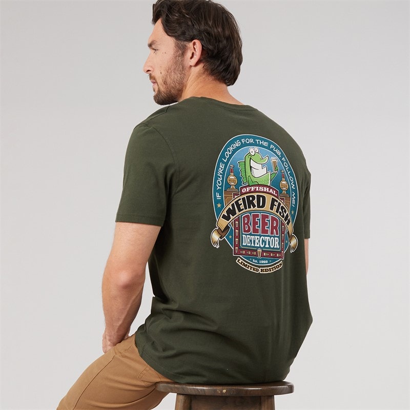 Weird Fish Mens Detector Artist T-Shirt Duck Green