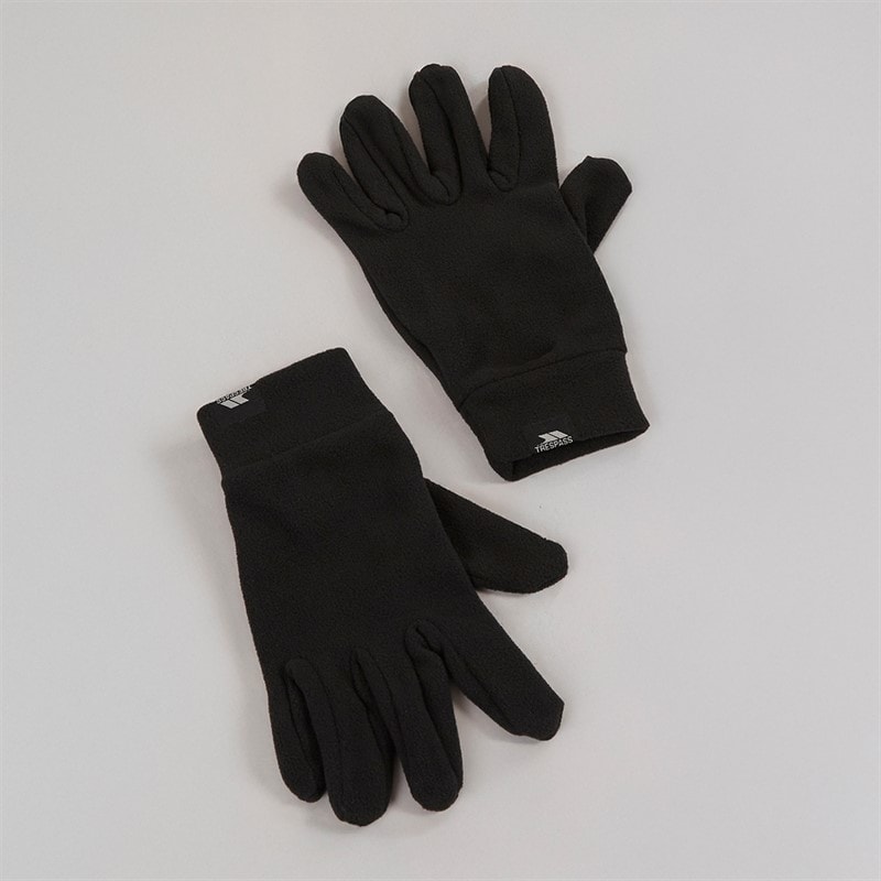 Trespass Mens Gaunt 2 Fleece Gloves Black