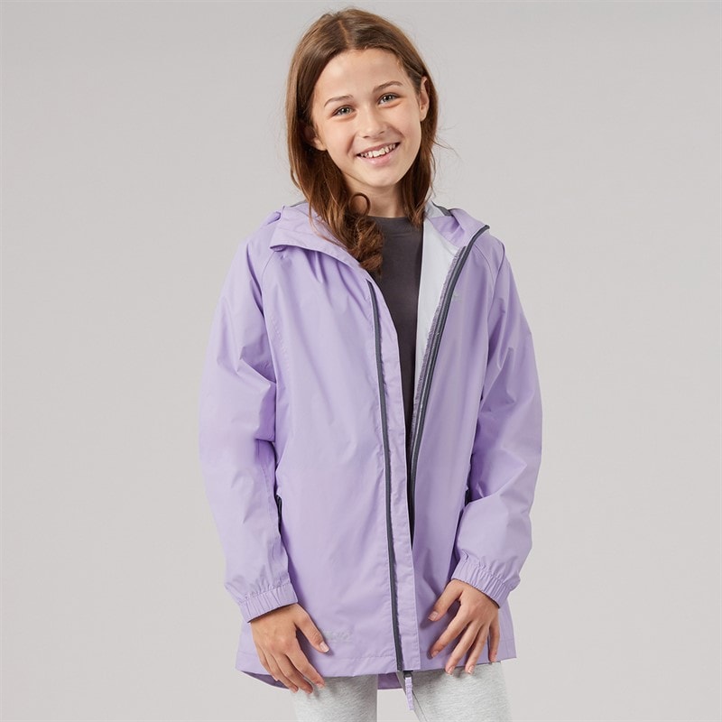 Trespass Girls Qikpac Waterproof Jacket Gelsomino/Flint