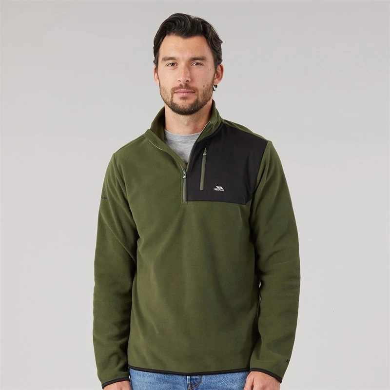 Trespass Mens Mcgeechan 1/2 Zip Micro Fleece Dark Vine