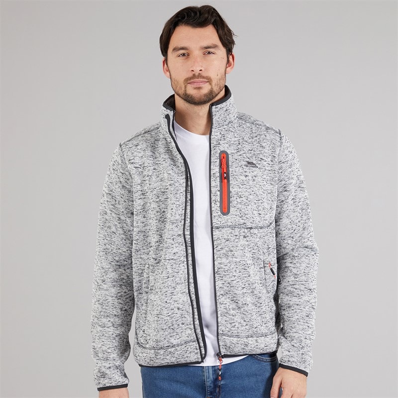 Trespass Mens Bingham Fleece Jacket Grey Marl