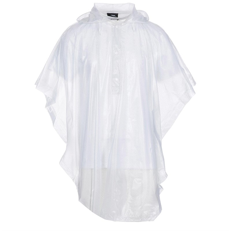Trespass Festival Packaway Waterproof Poncho Clear