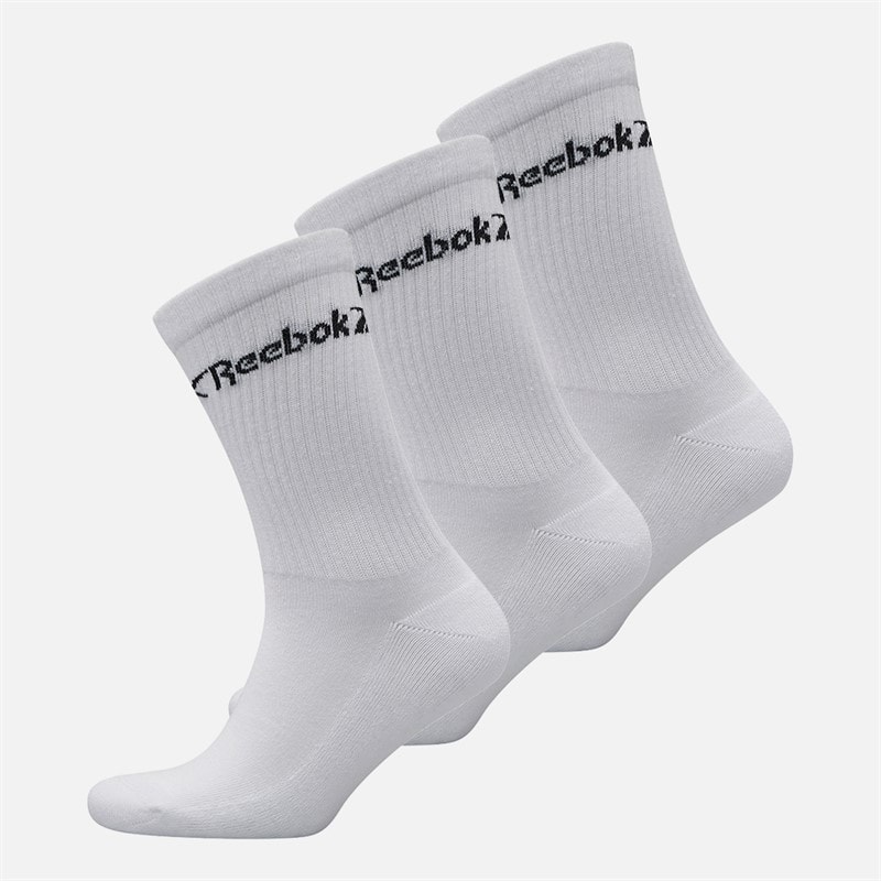 Reebok Three Pack Cushioned Crew Socks 01 White