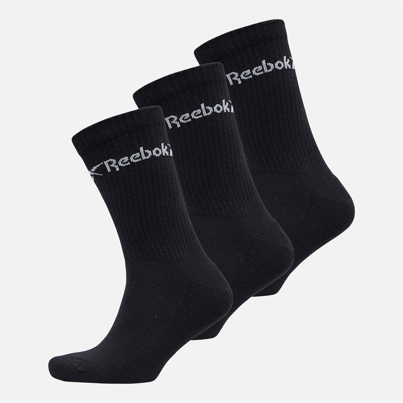 Reebok Three Pack Cushioned Crew Socks 02 Black