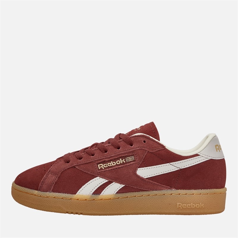 Reebok Club C Grounds Uk Trainers Rich Marooon/Moonstone/RBK Brass
