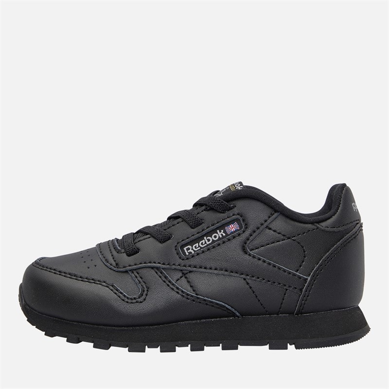 Reebok Infant Classic Leather Trainers Black/Black/Black