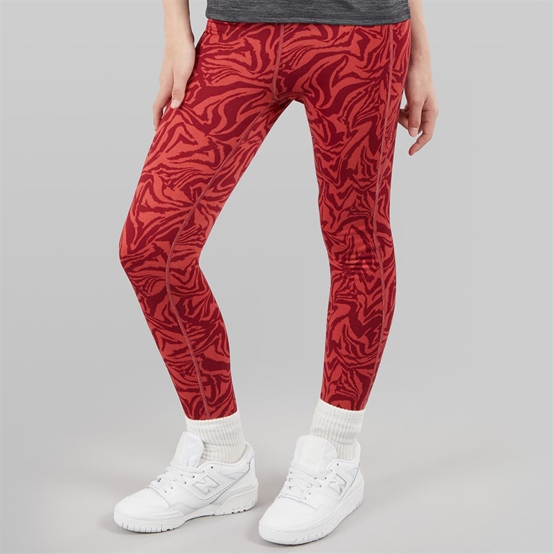 Regatta Girls Barlia Winter Printed Leggings Mineral Red Zebra