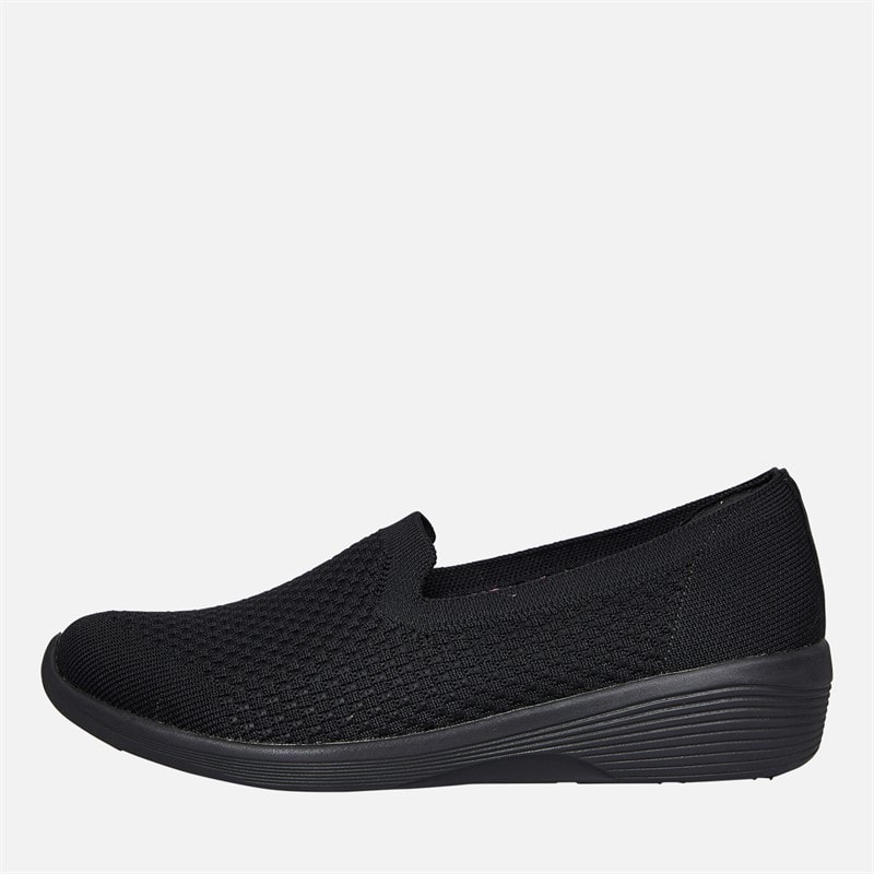 SKECHERS Womens Arya Clear Skies Slip On Shoes Black