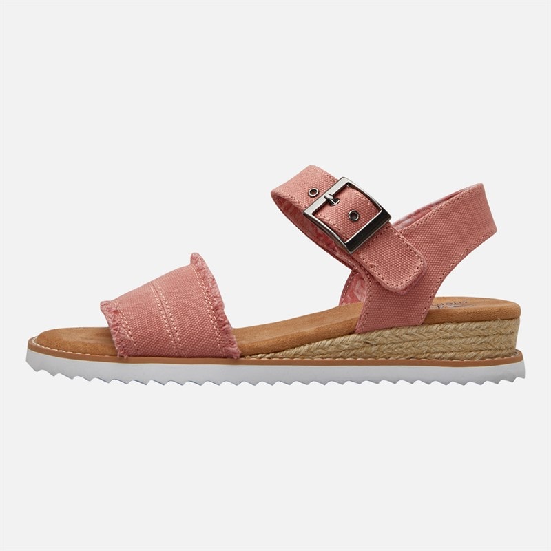 SKECHERS Womens Desert Kiss Adobe Princess Ankle Strap Sandals Coral