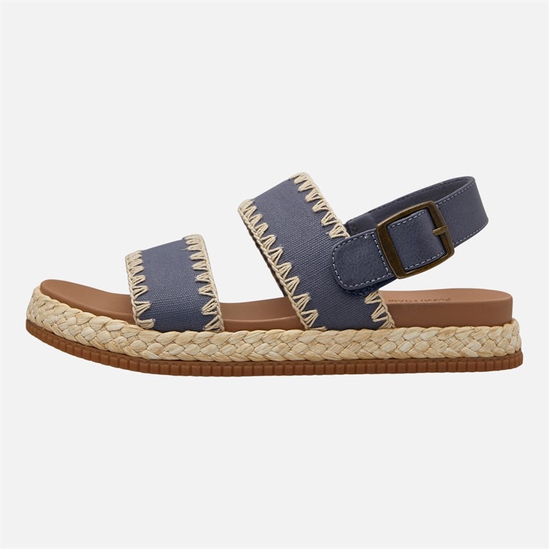 SKECHERS Womens Stormy Kiss Secure Storm Ankle Strap Sandals Slate Canvas