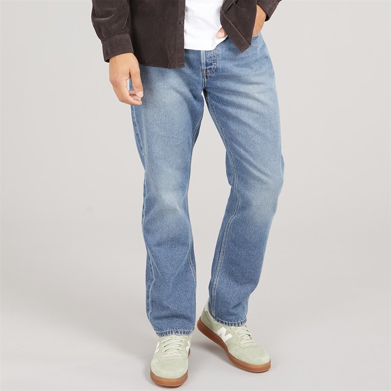 ONLY & SONS Mens Edge Straight Fit Jeans Dark Blue Denim