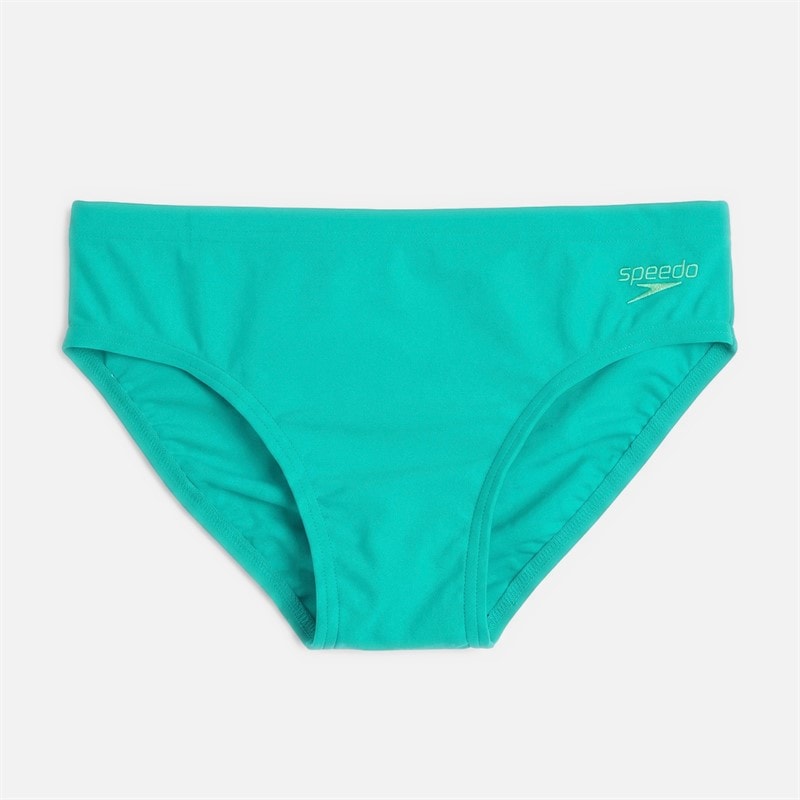 Speedo Boys Logo 6.5cm Swimming Briefs Turquoise Gem