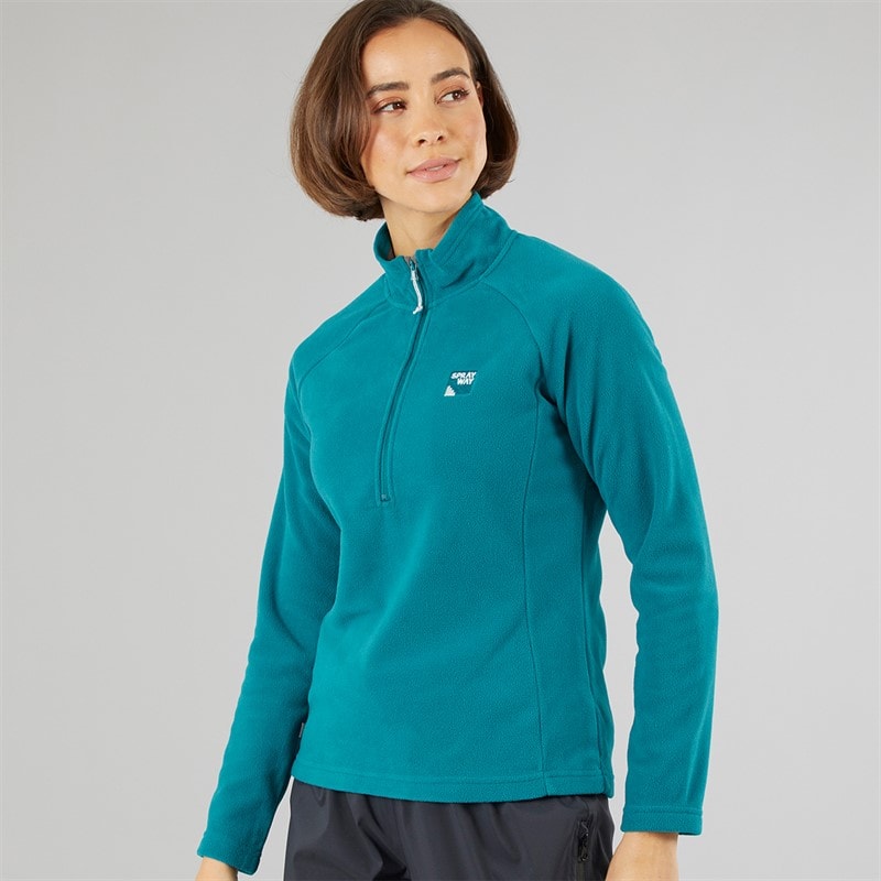 Sprayway Womens Atlanta CoreCâ„¢ Half Zip Fleece Blue Lagoon