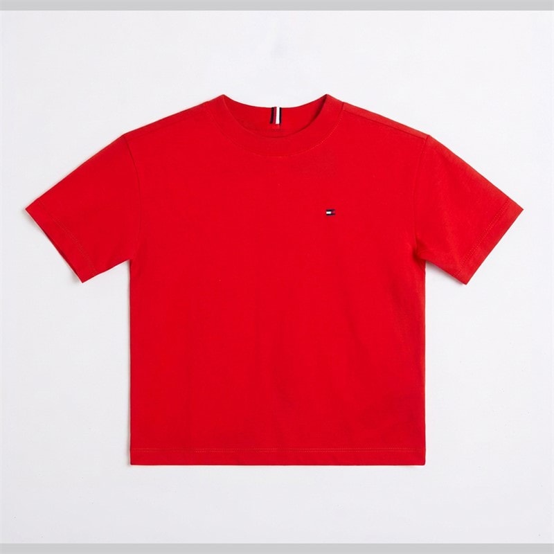 Tommy Hilfiger Boys Essential Archive T-Shirt Rapid Red