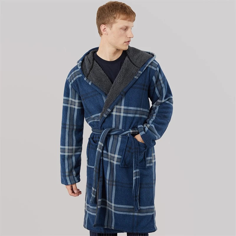 Tokyo Laundry Mens Hackett Dressing Gown Navy