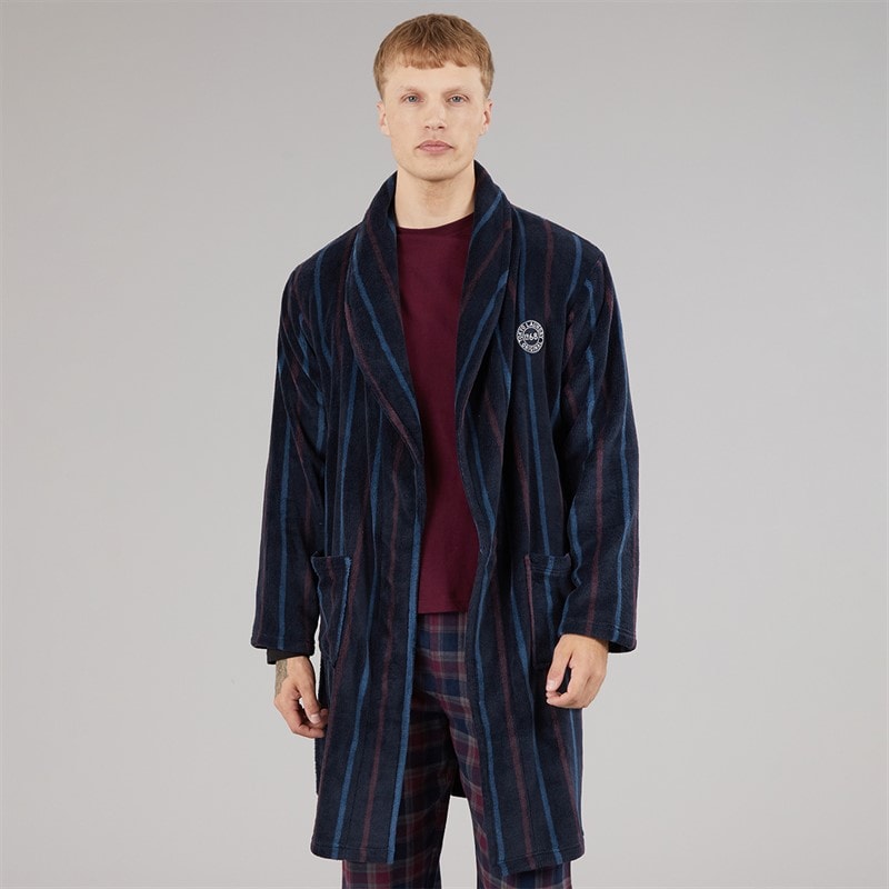 Tokyo Laundry Mens Zenitsu Dressing Gown Navy