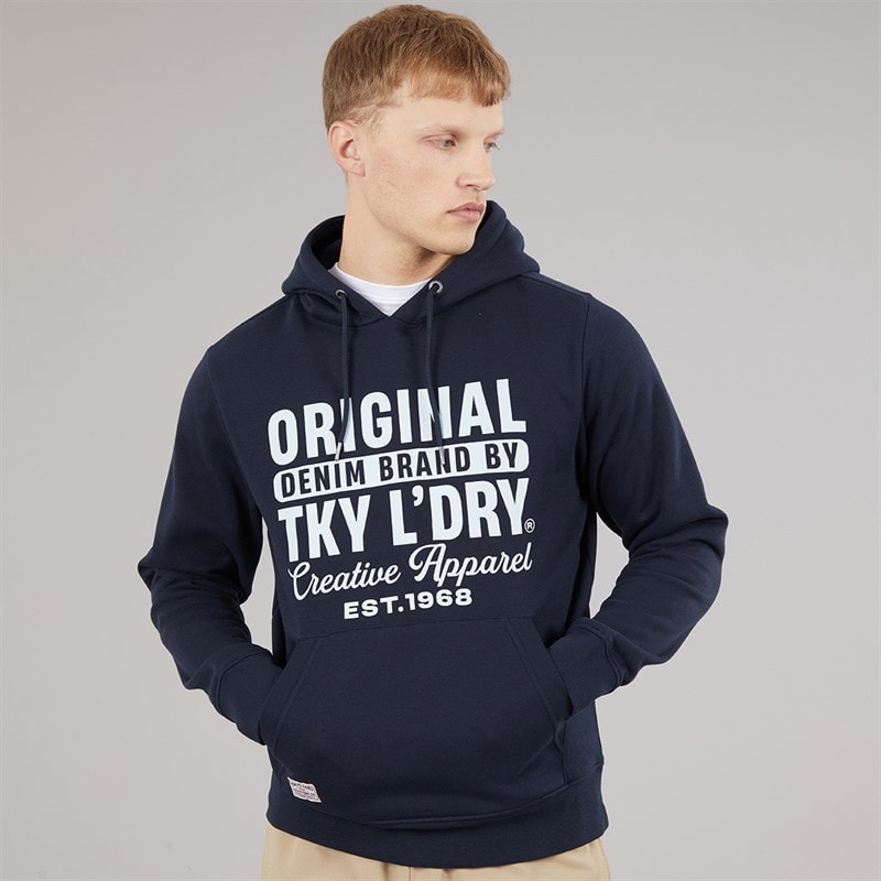 Tokyo Laundry Mens Clyne Hoodie Sky Captain Navy