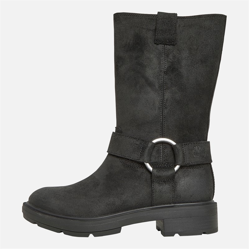 Timberland Womens Brimfield Tall Pull On Boots Black Suede