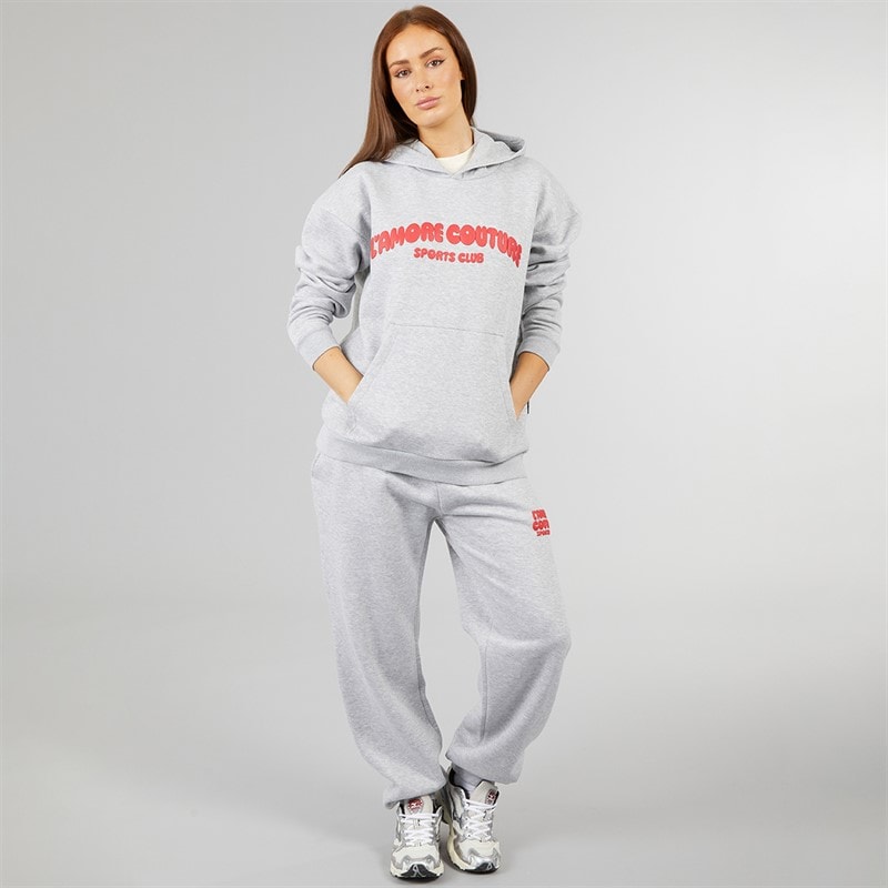 L'amore Couture Womens Nadine Tracksuit Grey Marl
