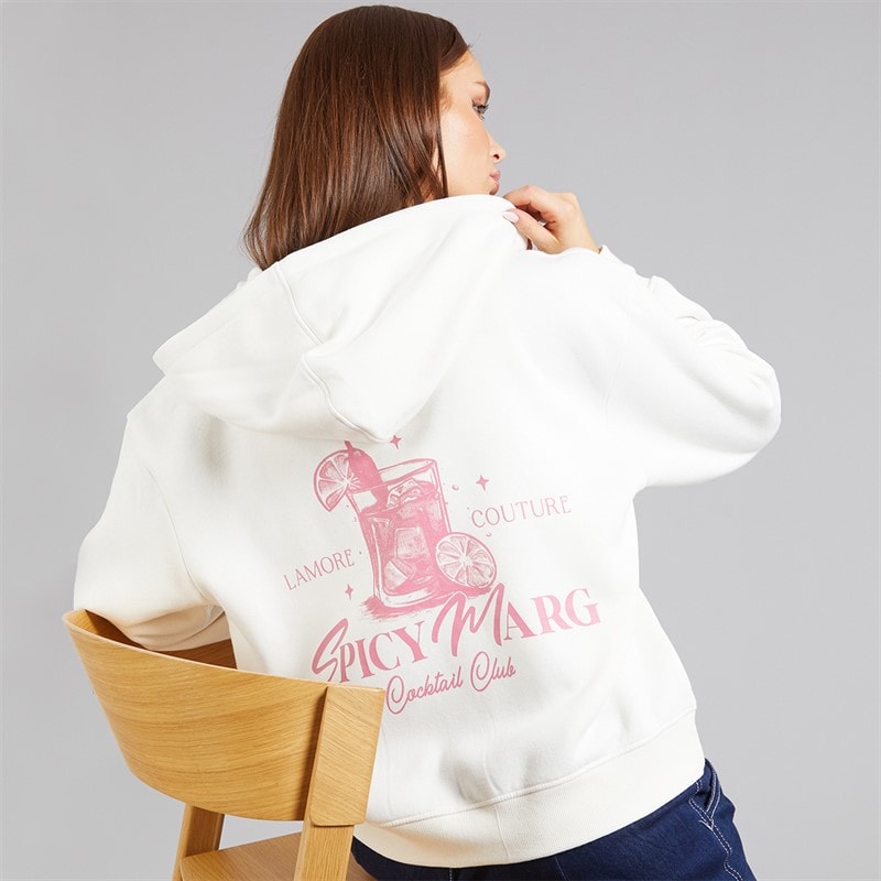 L'amore Couture Womens Monacella Hoodie Ecru