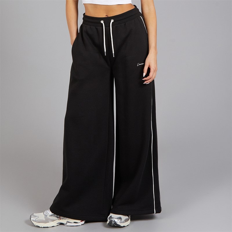 L'amore Couture Womens Polly Wide Leg Joggers Black