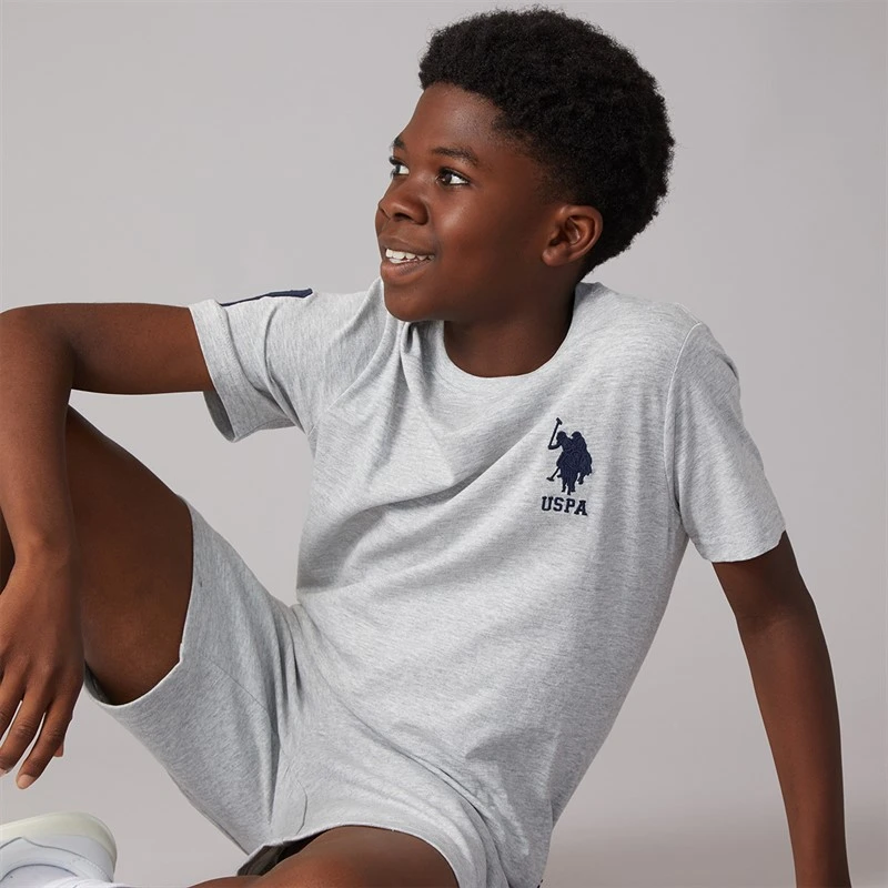 U.S. POLO ASSN. Boys Player 3 T-Shirt Mid Grey Marl