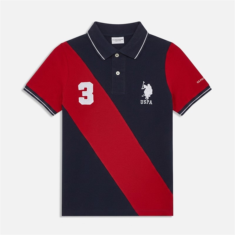 U.S. POLO ASSN. Boys Sash Pique Polo Shirt Dark Sapphire Navy