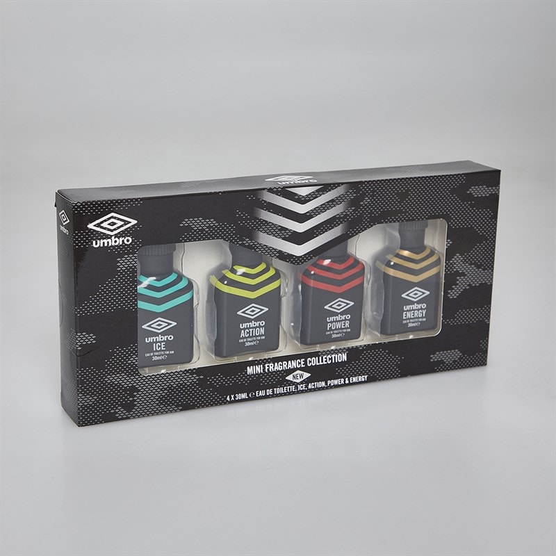 Umbro Mens Power Ice Energy And Action Mini Eau De Toilette Gift Set Multi