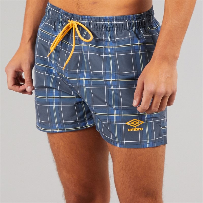 Umbro Mens Tartan Swim Shorts Multi