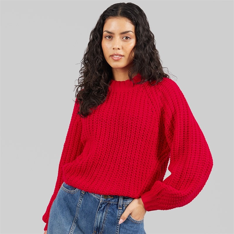 JJXX Womens Kelly Crew Neck Knit Jumper Barberry