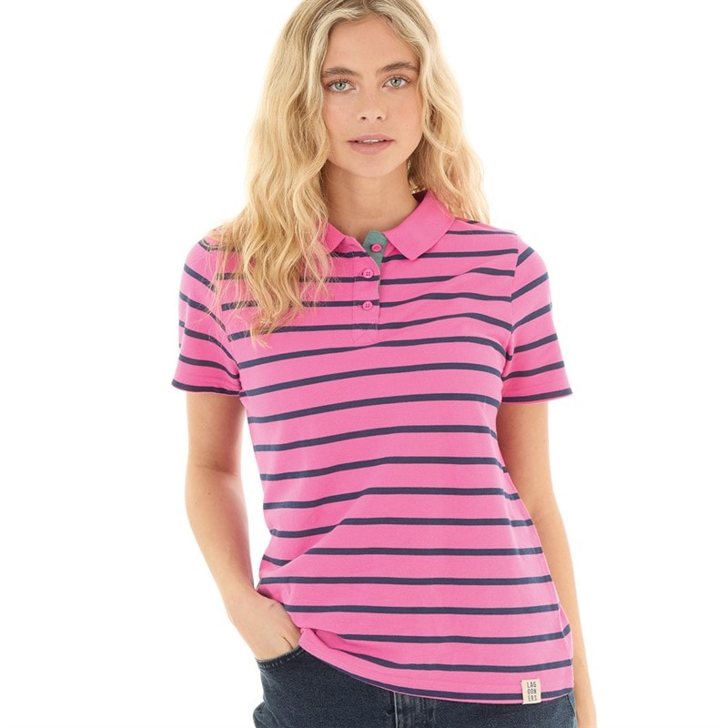 Lagooners Womens Claire Polo Shirt T-Shirt Pink