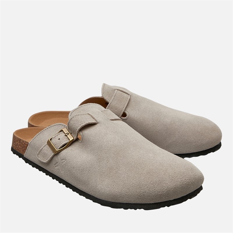 Lagooners Mens Noah Mules Beige Suede