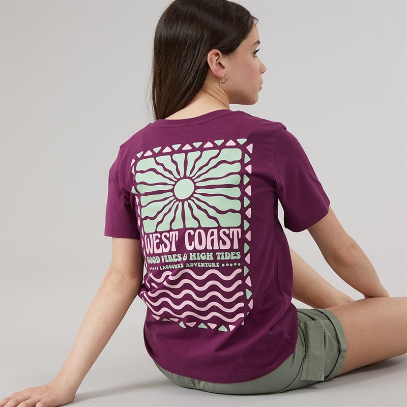 Lagooners Girls Sunshine T-Shirt Dark Purple