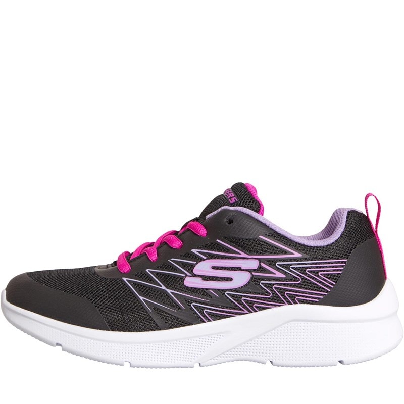SKECHERS Junior Girls Microspec Bright Runner Black