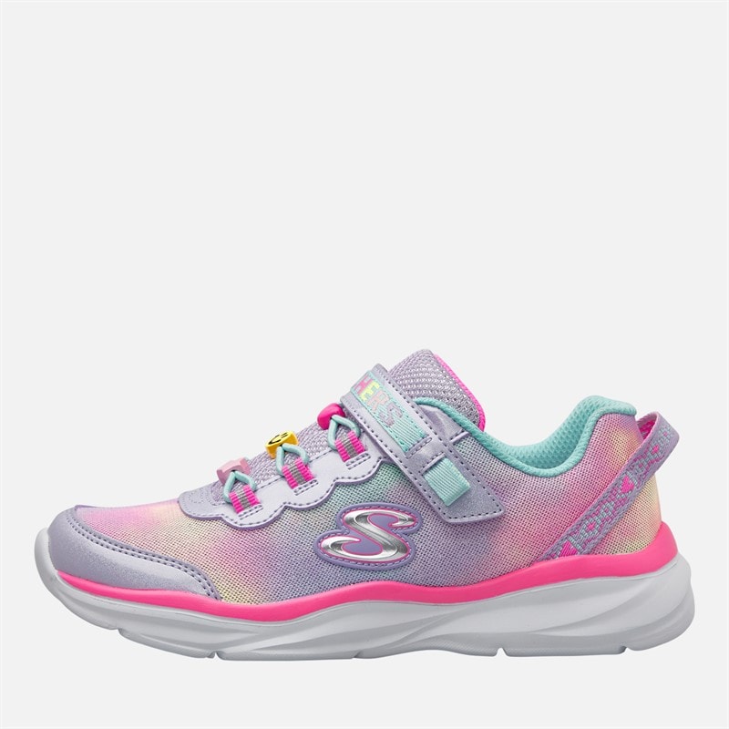 SKECHERS Girls Power Jams Skech Friends Trainers Lavender/Metallic