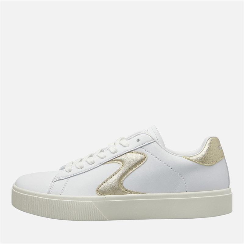 SKECHERS Womens Eden LX Beaming Glory Trainers White/Gold