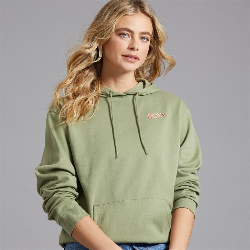 Roxy Womens Saturdaze Hoodie Oil Green