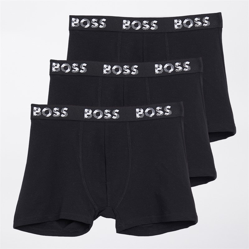 BOSS Boys Three Pack Boxers Black