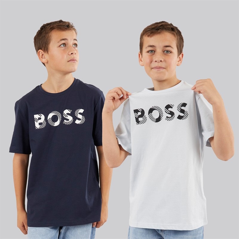 BOSS Boys Two Pack T-Shirts Navy/Pale Blue