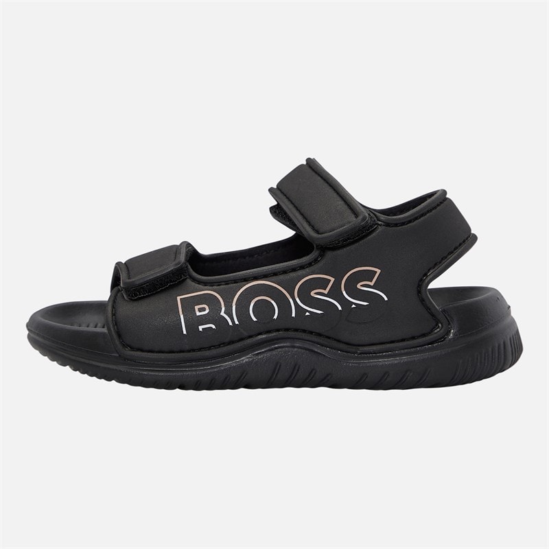 BOSS Infant Boys Adjustable Ankle Strap Sandals Black
