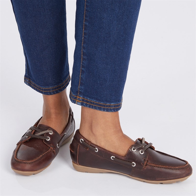 Chatham Marine Womens Agios Deck Shoes Dark Brown