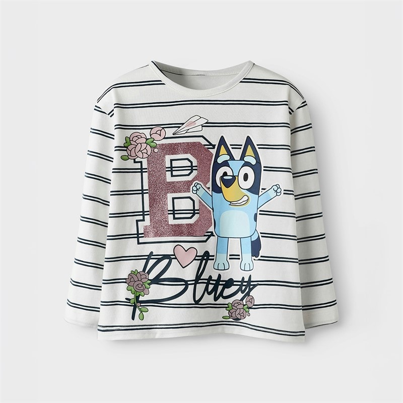 Bluey Girls Siska Long Sleeve T-Shirt Bright White