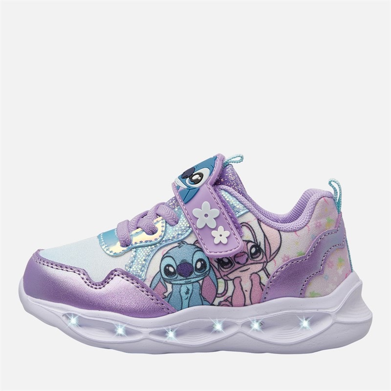Lilo and Stitch Infant Girls Light Up Trainers Lilac