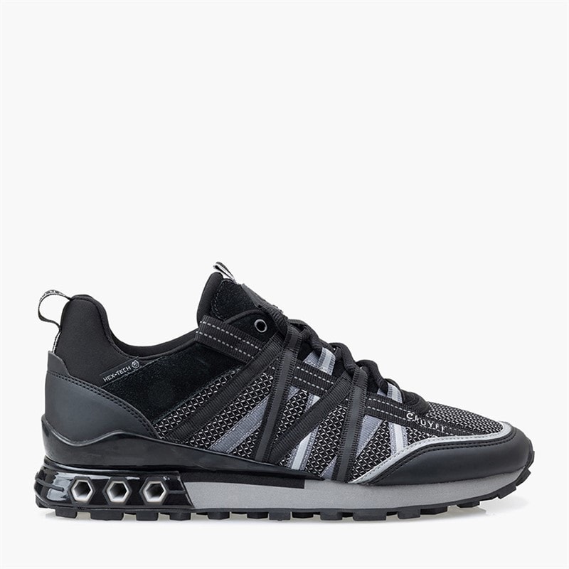 Cruyff Mens Fearia Hex-Tech Trainers Black/Grey