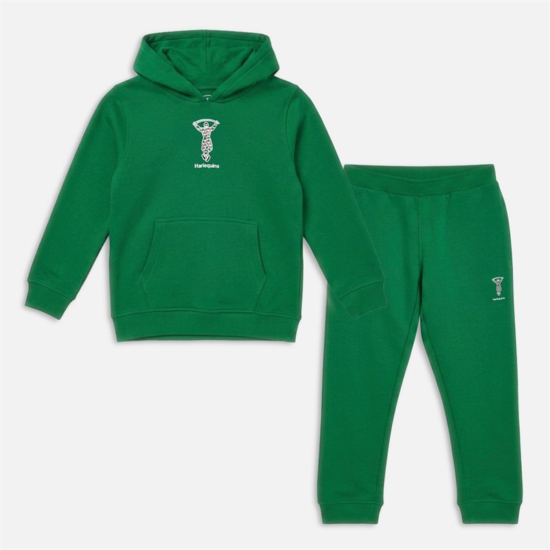 Castore Kids HFC Harlequins Rugby Sweatshirt Set Abundant Green