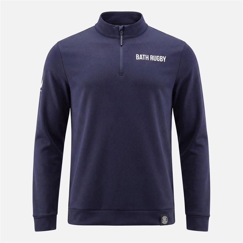 Castore Mens BRFC Bath Rugby Club Classic 1/4 Zip Top Midnight Navy