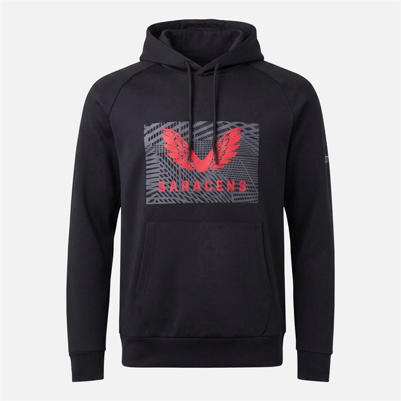 Castore Mens SFC Saracens Rugby Logo Hoodie Caviar