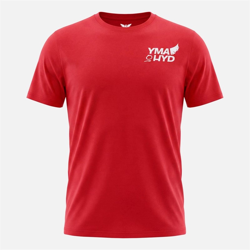 Castore Mens SCA Scarlets Rugby T-Shirt Chinese Red